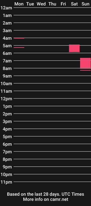 cam show schedule of _incocknito_
