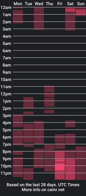 cam show schedule of _torfin_