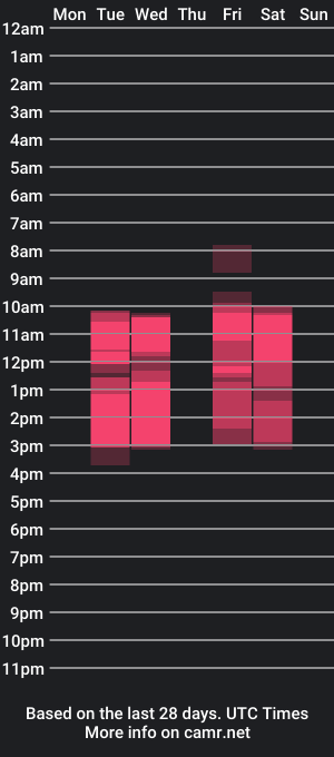 cam show schedule of _wikki_