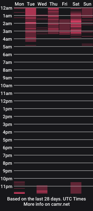 cam show schedule of a4orce