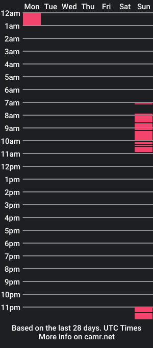 cam show schedule of abi0017