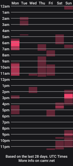 cam show schedule of achtinch