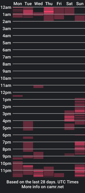 cam show schedule of adhere03