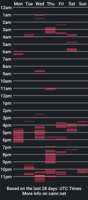 cam show schedule of amileamariestar