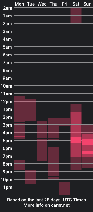 cam show schedule of amina_artin