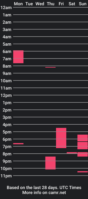 cam show schedule of analyzer1964