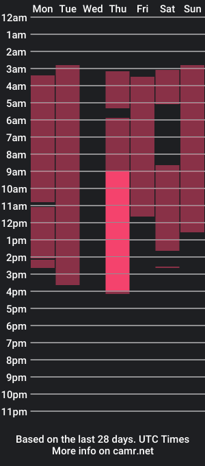 cam show schedule of andrewstelee