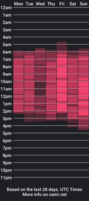 cam show schedule of arielburn