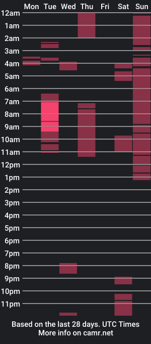 cam show schedule of arxy2004