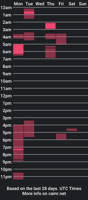 cam show schedule of ashiika