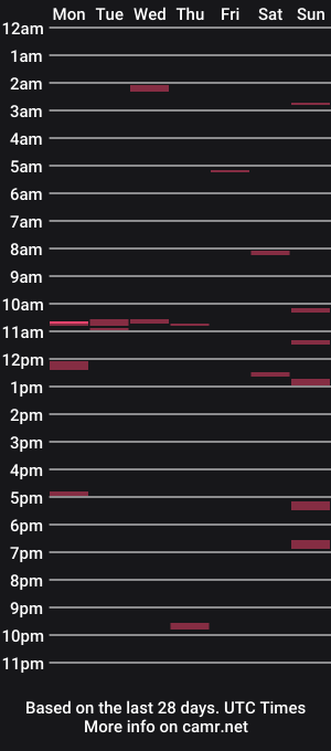 cam show schedule of bearinchicago
