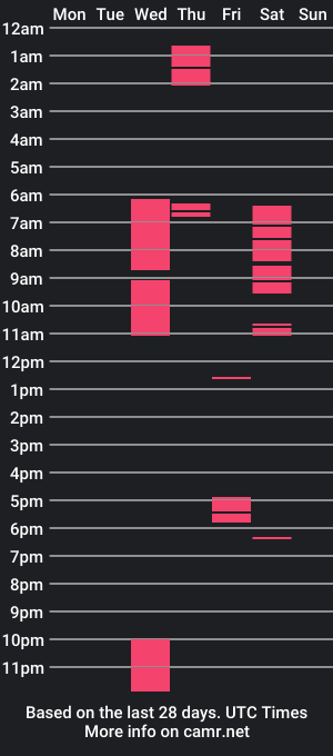 cam show schedule of beennasty24