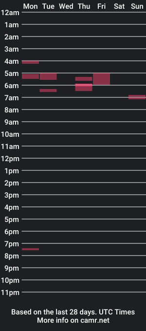 cam show schedule of bigbagz2021