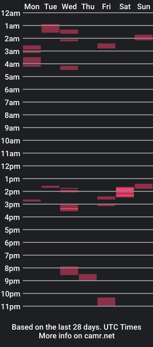 cam show schedule of bigdk555