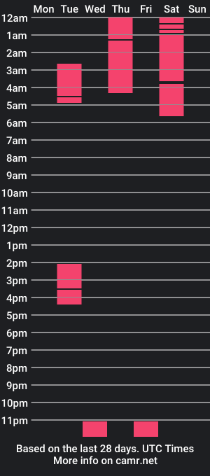 cam show schedule of bigdt24