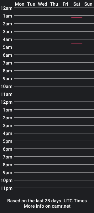 cam show schedule of biggnogzdy