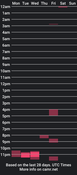 cam show schedule of bigp33