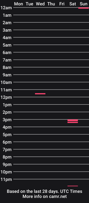 cam show schedule of bigtim3200