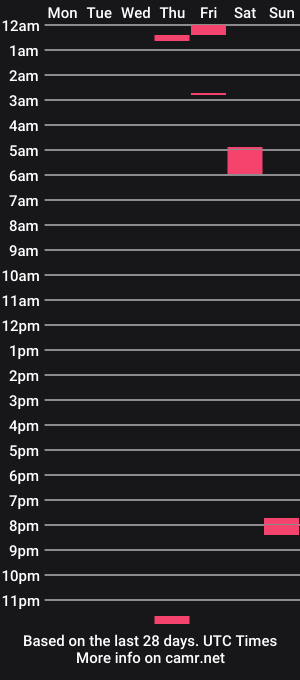 cam show schedule of bigtimeskiguy