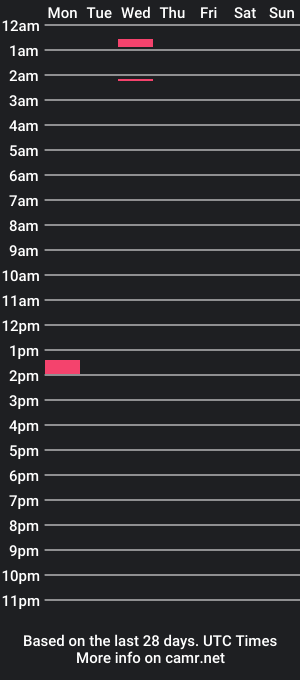 cam show schedule of bigwc9865