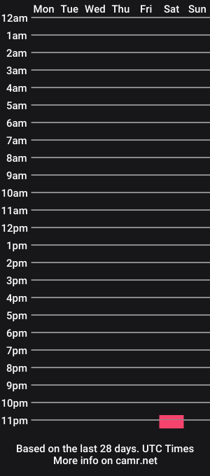 cam show schedule of bizzybeejc