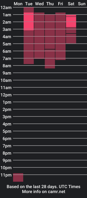 cam show schedule of boys_hotparty