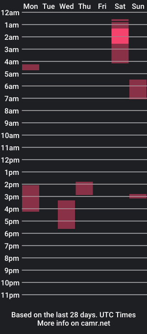 cam show schedule of burner0070