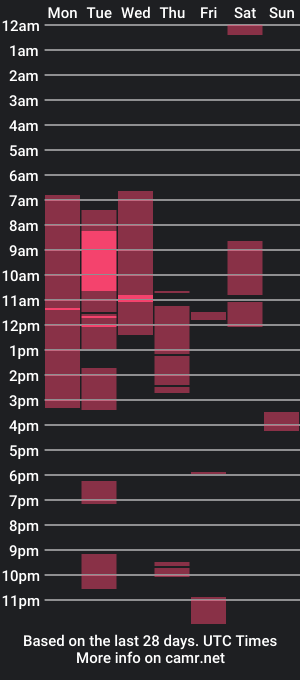 cam show schedule of c534963