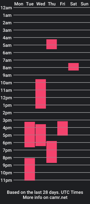 cam show schedule of camilo_ady