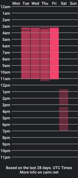 cam show schedule of channel17_b