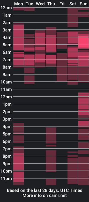 cam show schedule of channel_wills