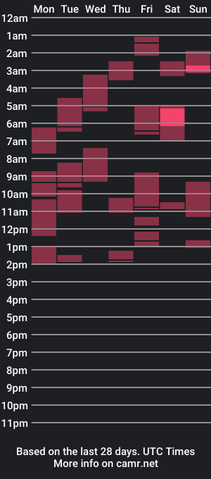 cam show schedule of d822588