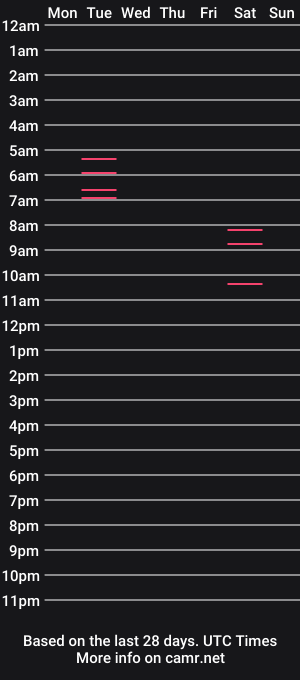 cam show schedule of d_fantazdick