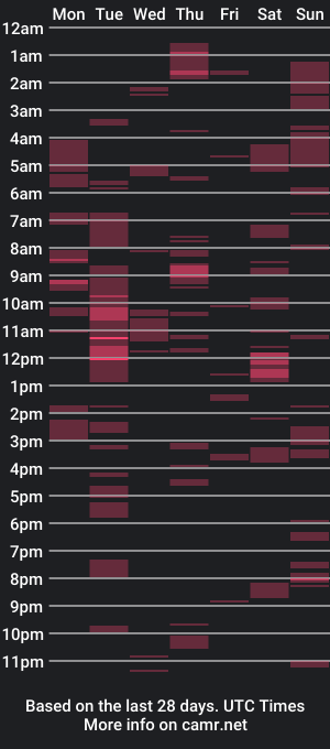 cam show schedule of dfwgonewrong