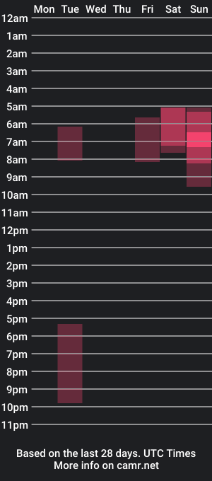 cam show schedule of dinchtcams