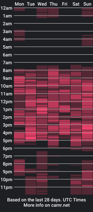 cam show schedule of dirtynkinkyx