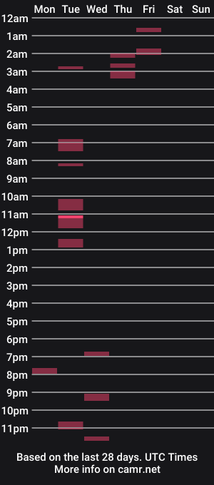 cam show schedule of donschlongs