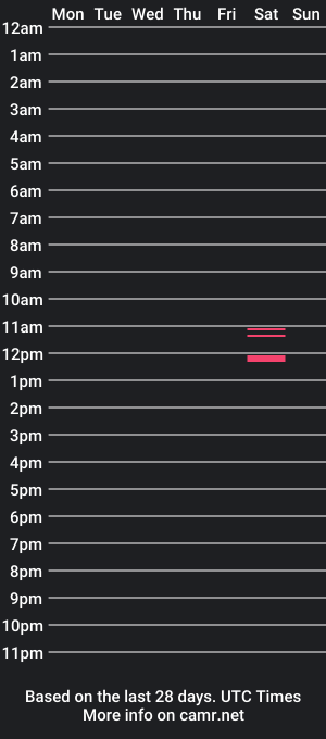 cam show schedule of down4thingsnstuff