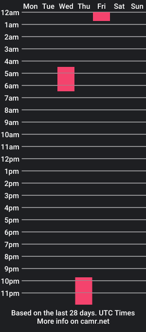 cam show schedule of drtydormitory