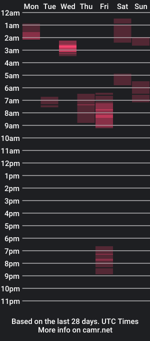 cam show schedule of drwhoisit