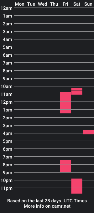 cam show schedule of dtsecretly