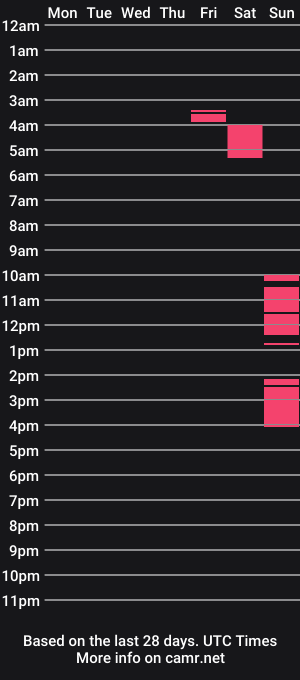cam show schedule of dublindub12