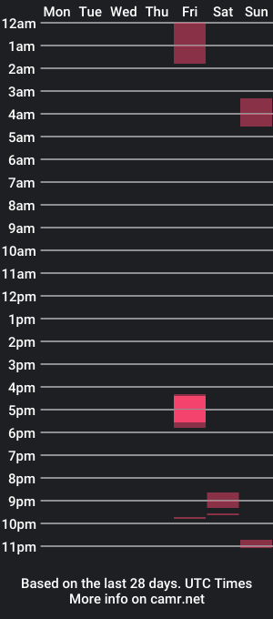 cam show schedule of ehotwild