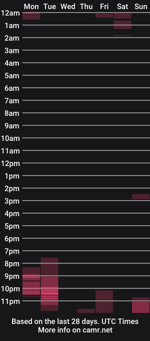 cam show schedule of error01111
