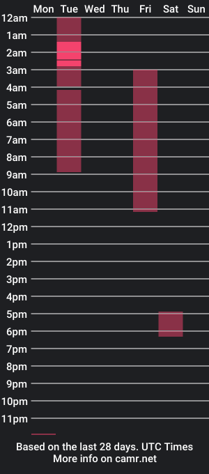 cam show schedule of experimental06