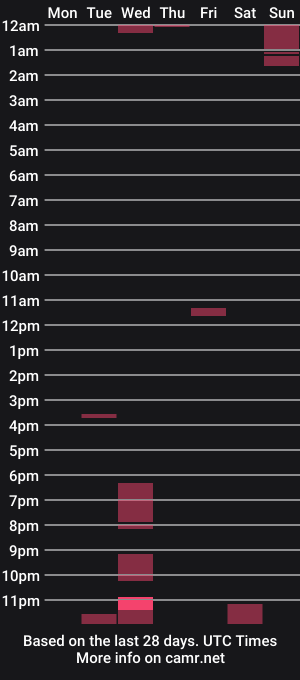 cam show schedule of faggotslavee