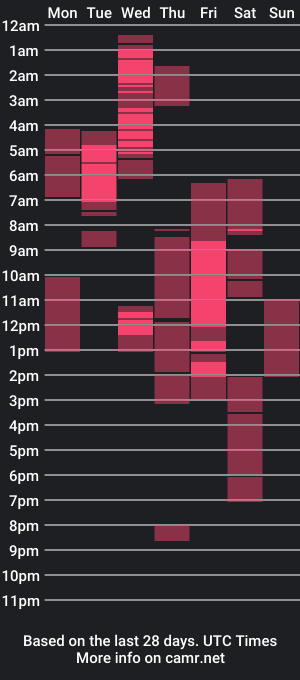 cam show schedule of fit2fuc