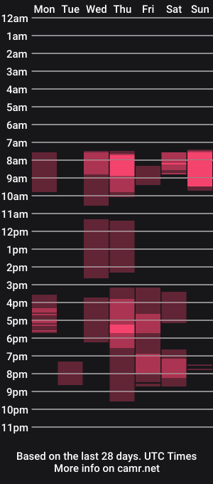 cam show schedule of fit_rubinho