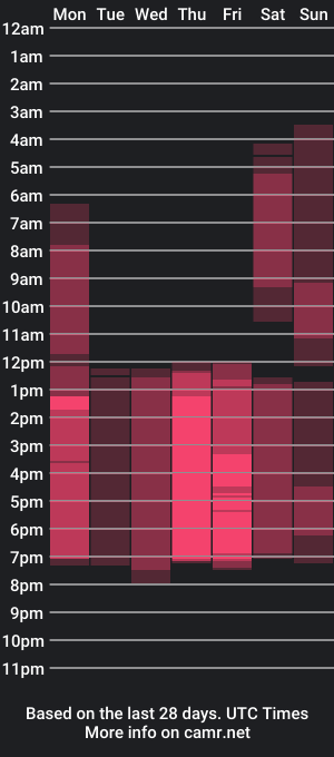 cam show schedule of hade_se