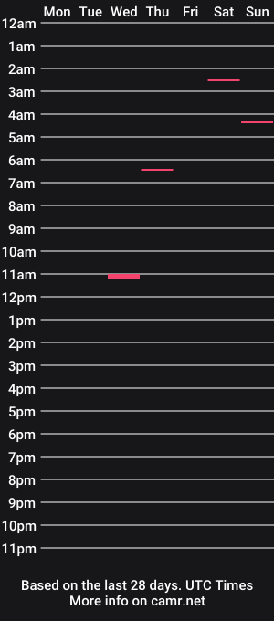 cam show schedule of hole_stealer